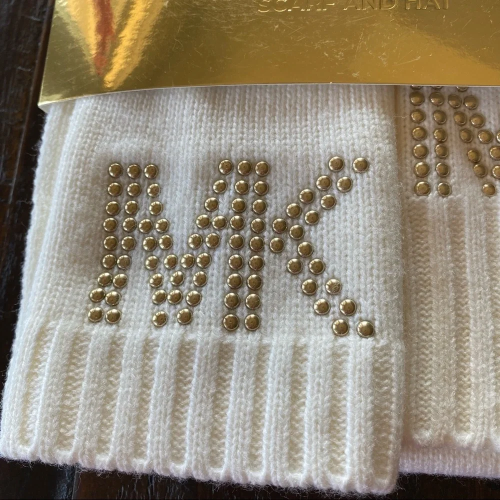 Michael Kors Studded Hat and Scarf Set‎